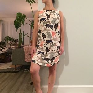H&M Sleeveless Stylized Jaguar print dress